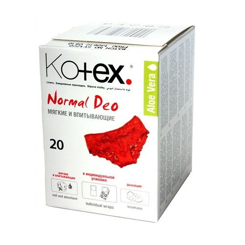 Ежедневные прокладки Kotex Deo Normal 20 шт