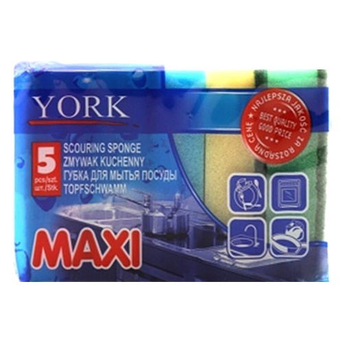 Губка для посуды York  MAXI  5 шт