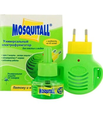 Прибор с диодом + жидкость Mosquitall  Универсальная защита от комаров 30 мл