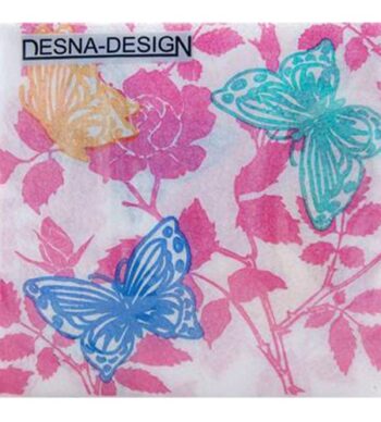 Салфетки Design Бабочки и цветы 40 шт