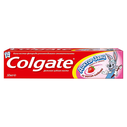 Зубная паста Colgate Доктор заяц со вкусом клубники 50 мл