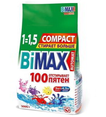Стиральный порошок Bimax 100 пятен 3 кг