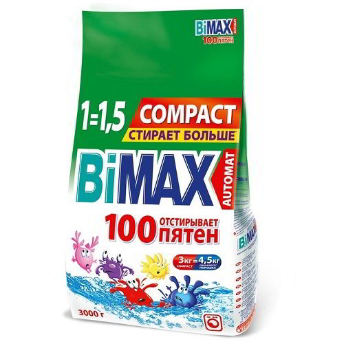Стиральный порошок Bimax 100 пятен 3 кг