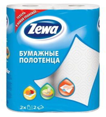 Бумажные полотенца Zewa 2-х слойная 2 шт