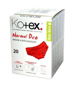 Ежедневные прокладки Kotex Normal Deo 20 шт