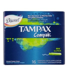 Тампоны Tampax Compak Super 16 шт оптом