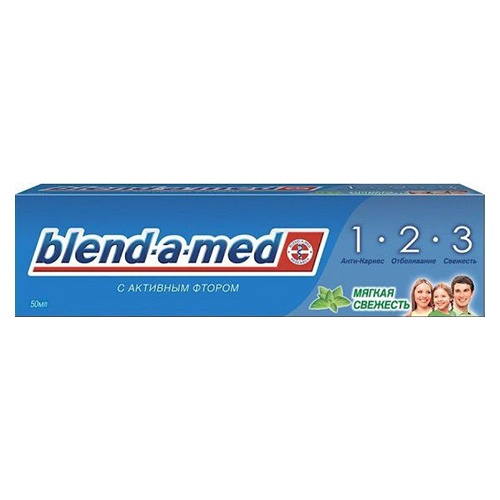 Зубная паста Blend-a-Med 3 Эффект. Мягкая свежесть 50 мл