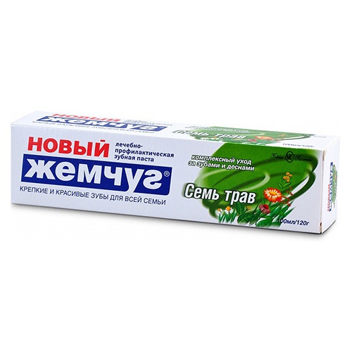 Зубная паста Новый Жемчуг Семь Трав 100 мл