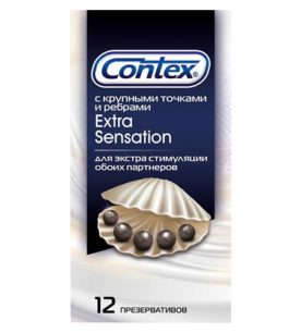 Презервативы CONTEX Extra Sensation с крупными точками и рёбрами 12 шт оптом