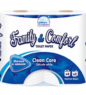 Туалетная бумага Family&Comfort Clean care