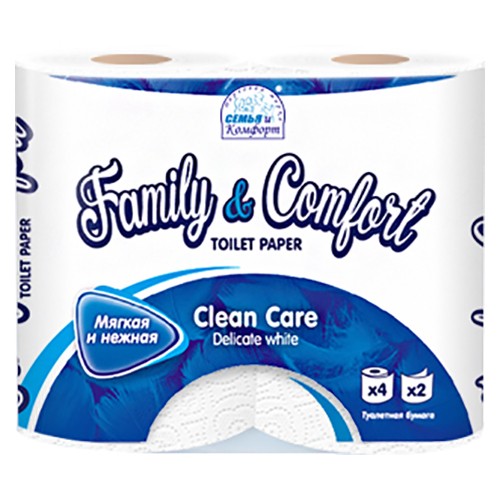 Туалетная бумага Family&Comfort Clean care