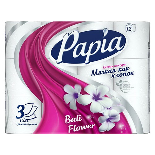 Туалетная бумага Papia 3х-слойная