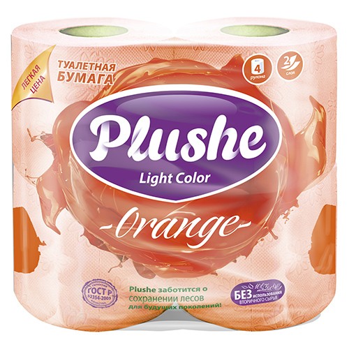 Туалетная бумага Plushe Light Color "Orange"
