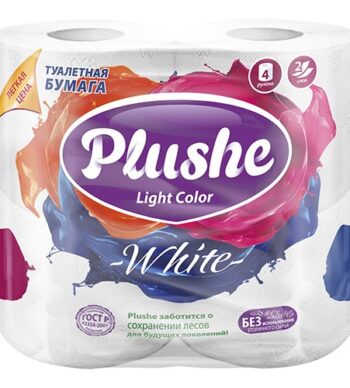 Туалетная бумага Plushe Light Color "White"