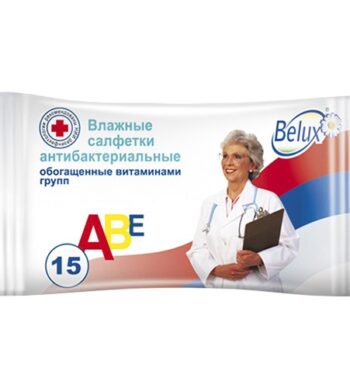 Влажные салфетки Belux Антибактериальные 15 шт оптом