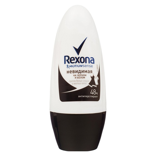 Дезодорант роликовый Rexona Невидимая на черном и белом 50 мл оптом
