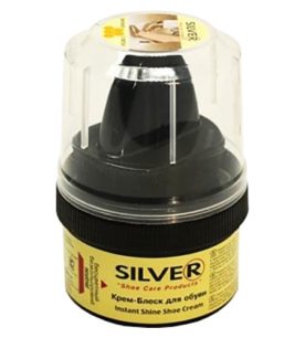 Крем-блеск для обуви Silver Instant shine shoe cream