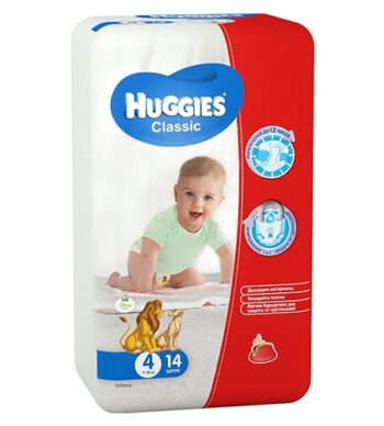 Подгузники Huggies Classic Small Pack 7-18 кг (4 размер) 14 шт оптом