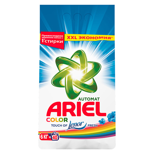 Стиральный порошок Ariel Color Touch of Lenor Fresh 6 кг оптом