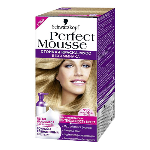 Краска для волос Perfect Mousse Оттенок 950 Золотисто-русый 35 мл оптом