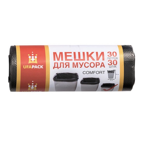 Мешки для мусора Комфорт UFAPACK 30 л, 30 шт