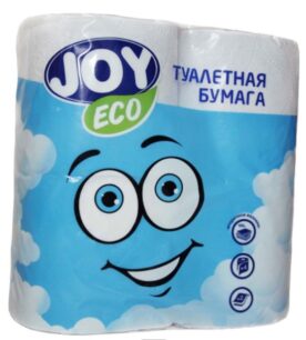 Туалетная бумага Joy Eco "2х-слойная, белая", 4 шт