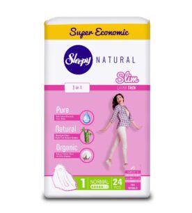 Прокладки Sleepy Natural Slim, (ультра тонкие), Duo, 24 шт, Нормал