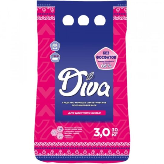 Стиральный порошок Diva "Для цветного белья", 3 кг