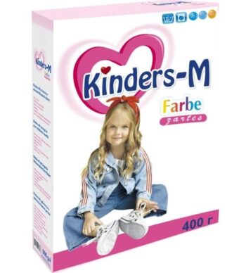 Детский стиральный порошок Kinders-M "Для цветного белья", 400 г