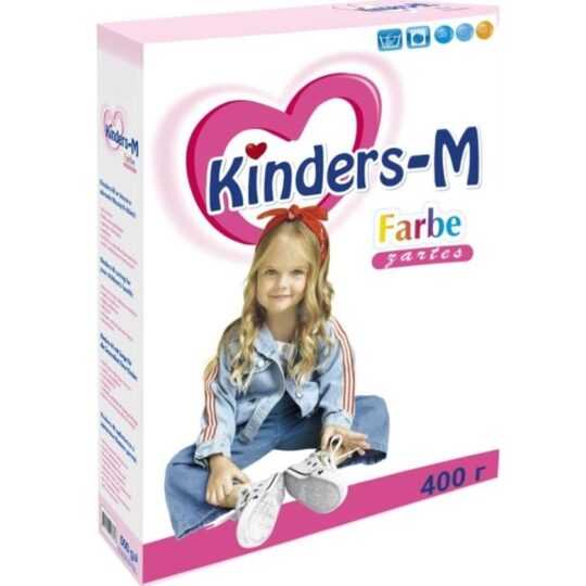 Детский стиральный порошок Kinders-M "Для цветного белья", 400 г