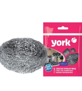 Мочалка для посуды York "Металлическая спираль, из стали, MEGA", 1 шт