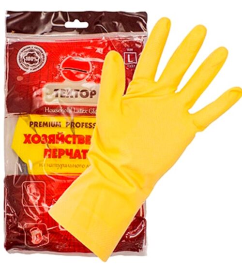 Хозяйственные перчатки ТЕХТОР Home Comfort "Латекс с х/б напылением, размер L", 1 шт