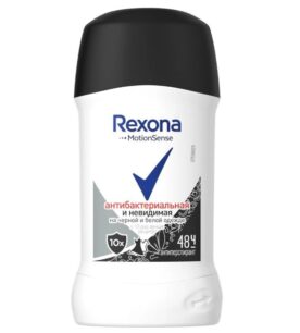 Дезодорант стик Rexona "MEN, Антибактериальный и невидимый на чёрной и белой одежде", 50 г