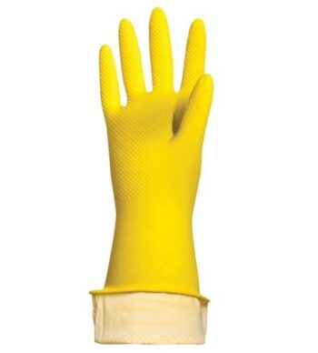 Резиновые перчатки Хозяйка "Размер L", с ХБ напылением, 1 шт